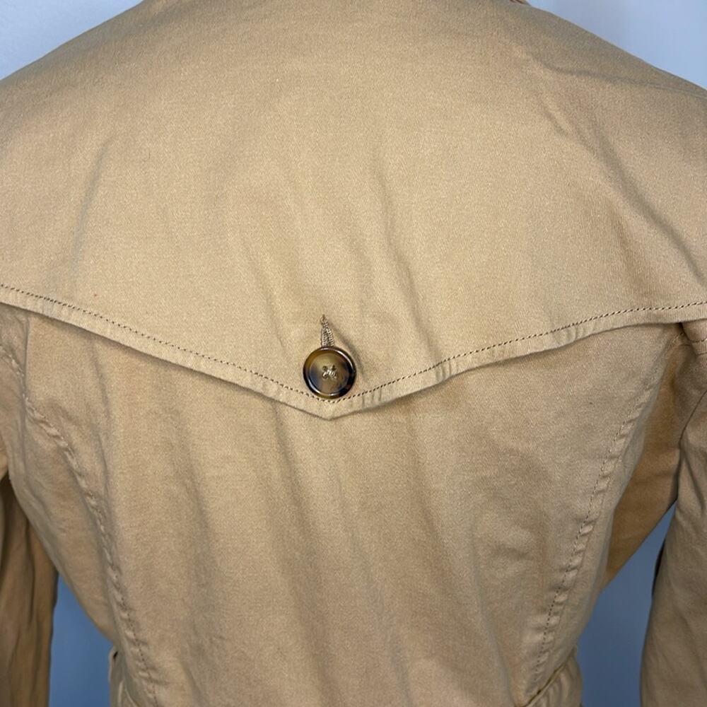 ModCloth Tan/Yellow Trench Coat Size L - Picture 6 of 8